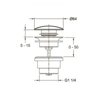 Донный клапан Jacob Delafon E30536-BCN